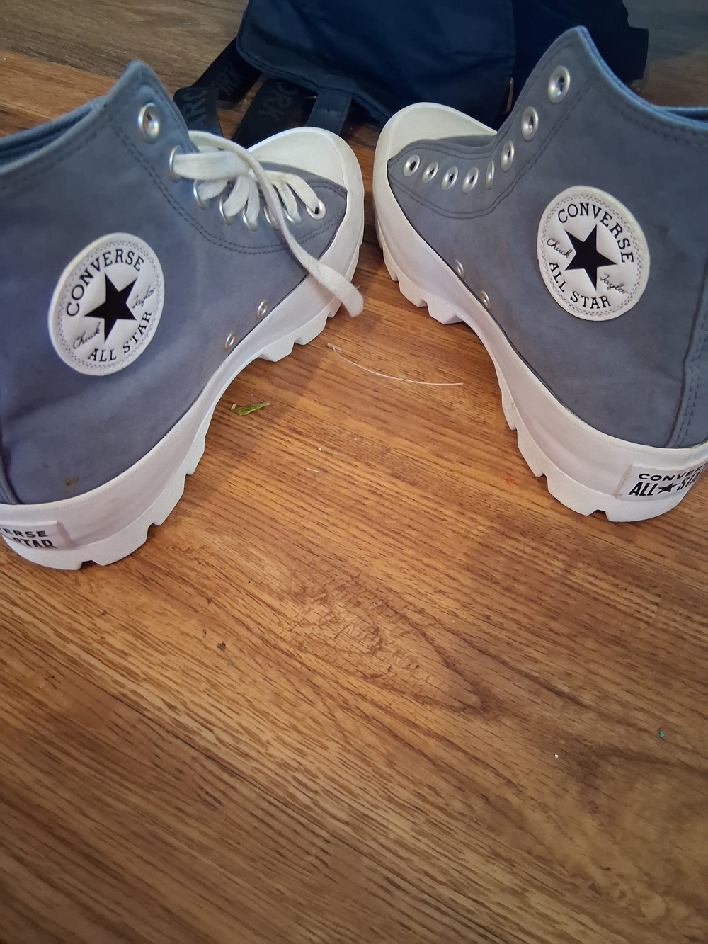 Converse Gray High-Top Chunky Sole All Star Sneakers